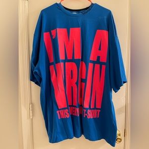 “I’m a virgin, this is a very old T-shirt” Rhianna Savage x Fenty T-shirt